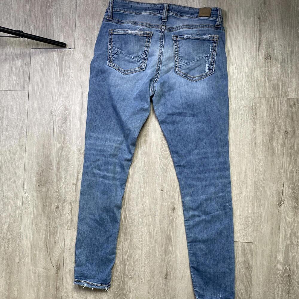 Virgo Jeans Women’s Daytrip Blue Distressed Skinny 28 S - Picture 9 of 10